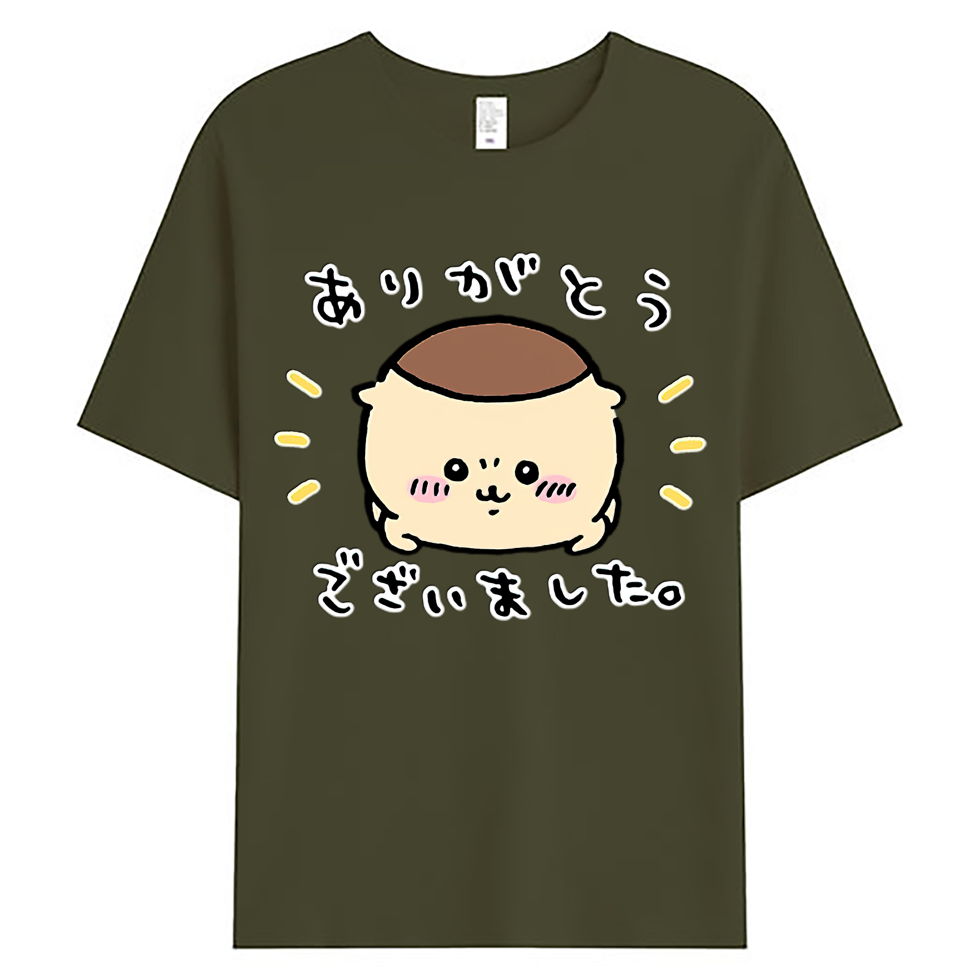 （画像用） ちいかわ くりまんじゅう Chii-kawa kuri manjū 綿100％ メンズ半袖Tシャツ｜肌触りやわらか＆通気性
